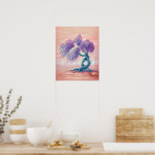 Willow Love Tree Painting Poster (Keuken)