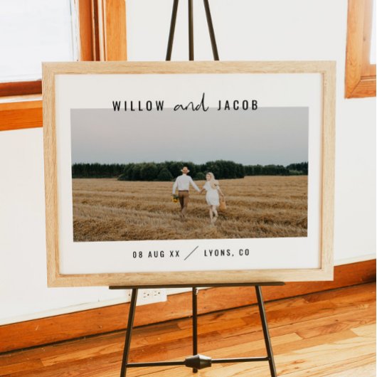 WILLOW Moderne Minimalistische Foto Bruiloft Welko Poster