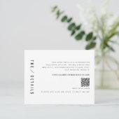 WILLOW Moderne Minimalistische QR-code Huwelijksde Kaart (Staand voorkant)