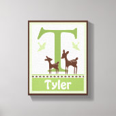 Willow Organic Deer Canvas Letter Name Print 8x10 (Voorkant)