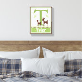 Willow Organic Deer Canvas Letter Name Print 8x10 (Insitu (Slaapkamer))