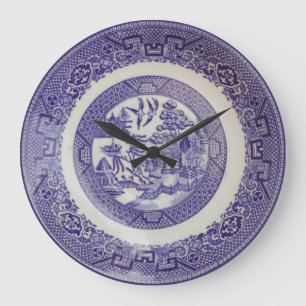 Willow Pattern Bord Effect Clock Grote Klok