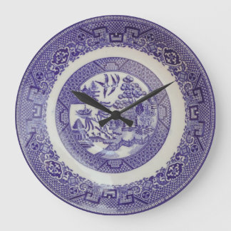  Willow Pattern Bord Effect Clock Grote Klok