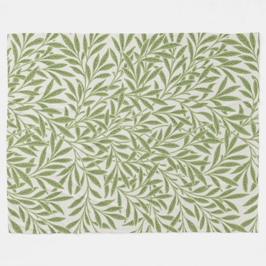 Willow Pattern William Morris Fleece Deken (Voorkant (Horizontaal))