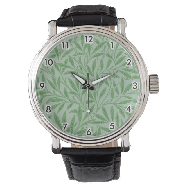 Willow Pattern William Morris Horloge (Voorkant)