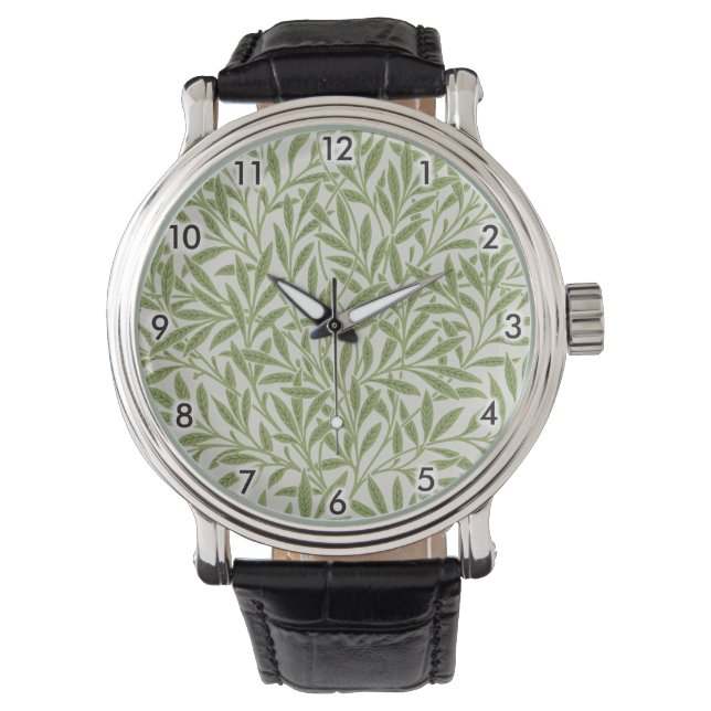 Willow Pattern William Morris Horloge (Voorkant)
