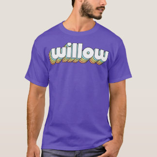Willow Retro Regenboog Typografie Vervaagd Stijl 2 T-shirt