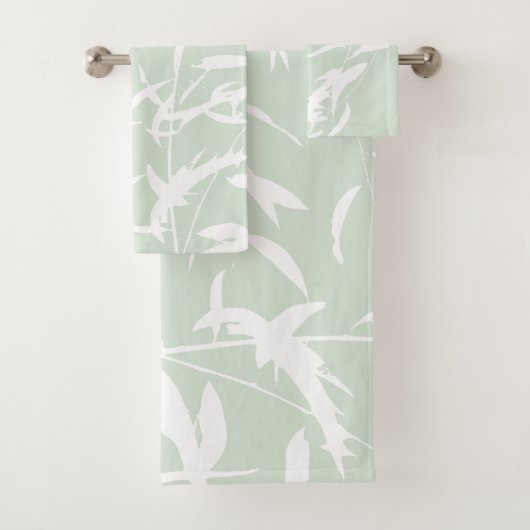 Willow Silhouette Zee Green Bad Handdoek (Insitu)