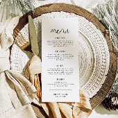 WILLOW Simple moderne Black White Cartes de menu