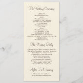 Willow Tree Branches Elegante Trouwprogramma's Programma (Achterkant)