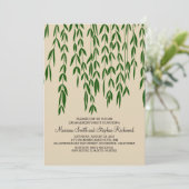 Willow Tree Branches Kraft Paper Engagement Party Kaart (Staand voorkant)