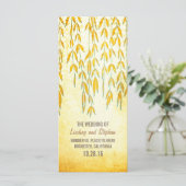 Willow Tree Branches Rustic Lights Wedding Program Programma (Staand voorkant)
