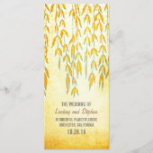 Willow Tree Branches Rustic Lights Wedding Program Programma (Voorkant)