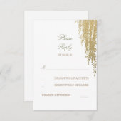 Willow Tree Elegant Wedding Cartes de réponse (Devant / Derrière)