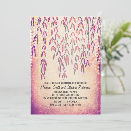 Willow Tree String Lights repetitie diner Kaart (Staand voorkant)