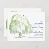 Willow Tree Wedding Enregistrer la date Faire-part (Devant / Derrière)