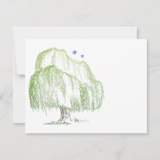 Willow Tree Wedding Response Kaart (Achterkant)