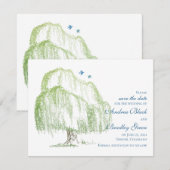 Willow Tree Wedding Save the Date Notice (Voorkant / Achterkant)