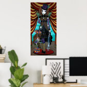 "Willow" Victoriaans Steampunk Circus Faery poster (Thuiskantoor)
