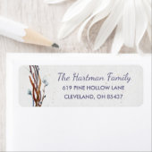 Willow Wreath Return-adreslabels Etiket (Insitu)