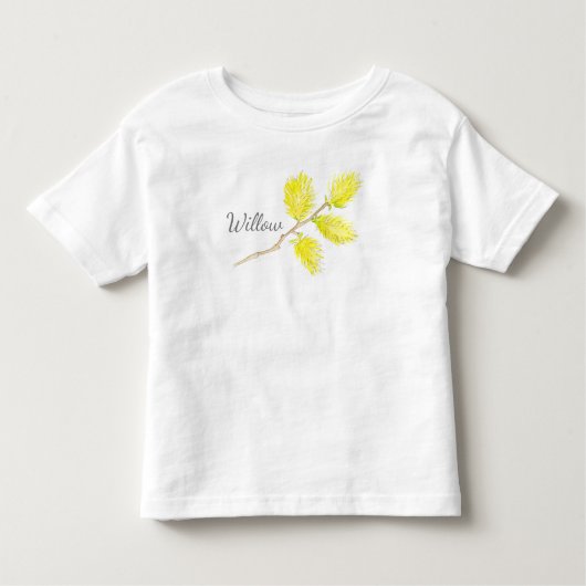 Willow yellow art name t-shirt (Voorkant)