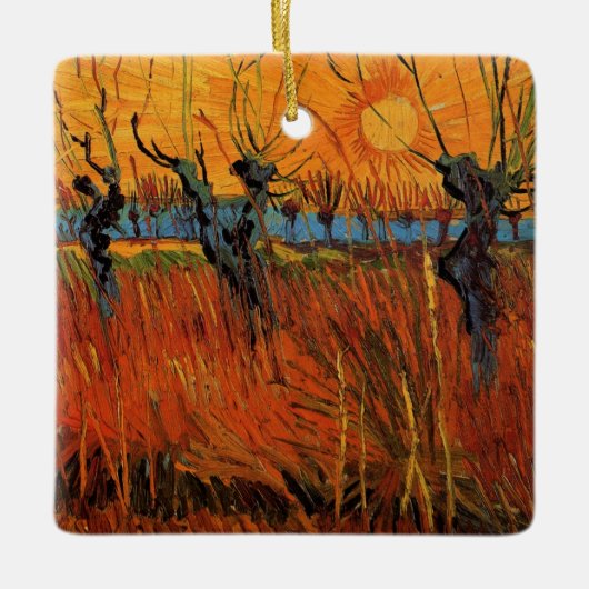 Willows at Sunset by Vincent van Gogh Keramisch Ornament (Voorkant)