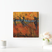 Willows at Sunset by Vincent van Gogh Vierkante Klok (Huis)