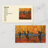 Willows at Sunset by Vincent van Gogh Visitekaartje (Voorkant / Achterkant)