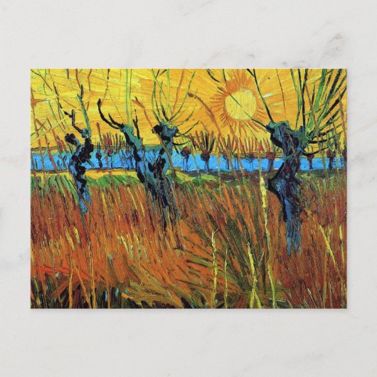 Willows at Sunset (F572) Van Gogh Fine Art Briefkaart (Voorkant)