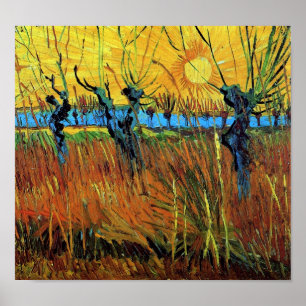 Willows at Sunset (F572) Van Gogh Fine Art Poster