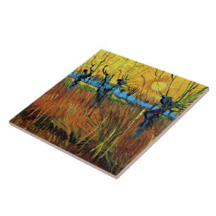 Willows at Sunset (F572) Van Gogh Fine Art Tegeltje