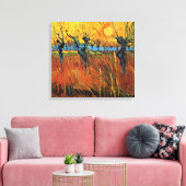 Willows at Sunset, Vincent van Gogh Canvas Afdruk (Insitu (Woonkamer))