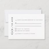 WILLOY Edgy Moderne simple carte postale RSVP (Devant)