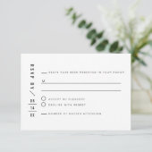 WILLOY Edgy Moderne simple carte postale RSVP (Debout devant)