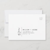 WILLOY Edgy Moderne simple carte postale RSVP (Dos)