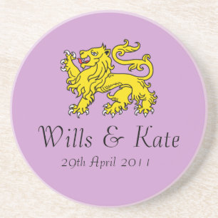 Wills and Kate Lion of London Wedding Onderzetter