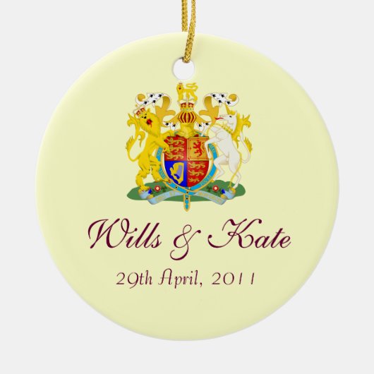 Wills and Kate Royal Wedding Keepomwille Ornament (Voorkant)