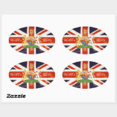 Wills en Kate Royal Wedding Oval Sticker (Vel)