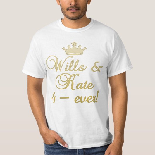 Wills & Kate 4-Ever T-shirts, Mokken, geschenken T-shirt (Voorkant)