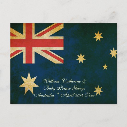 Wills Kate et Baby George Australie Carte postale (Devant)