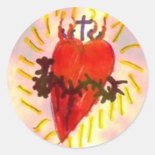 Will's Sacred Heart Afbeelding Ronde Sticker