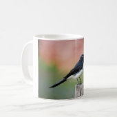 Willy Wagtail - Australische vogelkunst Koffiemok (Voorkant links)