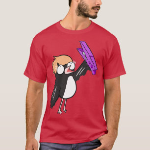 Willy Wagtail met een Peg T-shirt