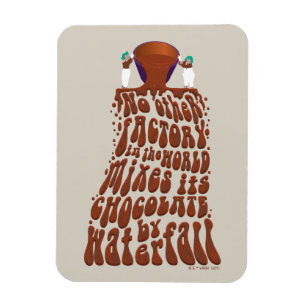 Willy Wonka Chocolate Waterfall Typografie Magneet