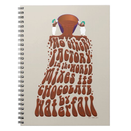 Willy Wonka Chocolate Waterfall Typografie Notitieboek (Voorkant)