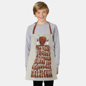 Willy Wonka Chocolate Waterfall Typografie Schort (Gedragen)