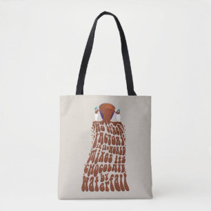 Willy Wonka Chocolate Waterfall Typography Draagtas