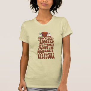 Willy Wonka Chocolate Watervaltypografie T-shirt