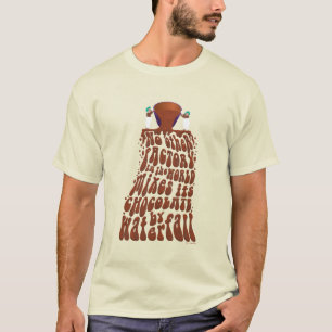 Willy Wonka Chocolate Watervaltypografie T-shirt
