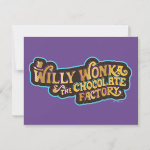 Willy Wonka & de Chocoladefabriek Logo Notitiekaartje